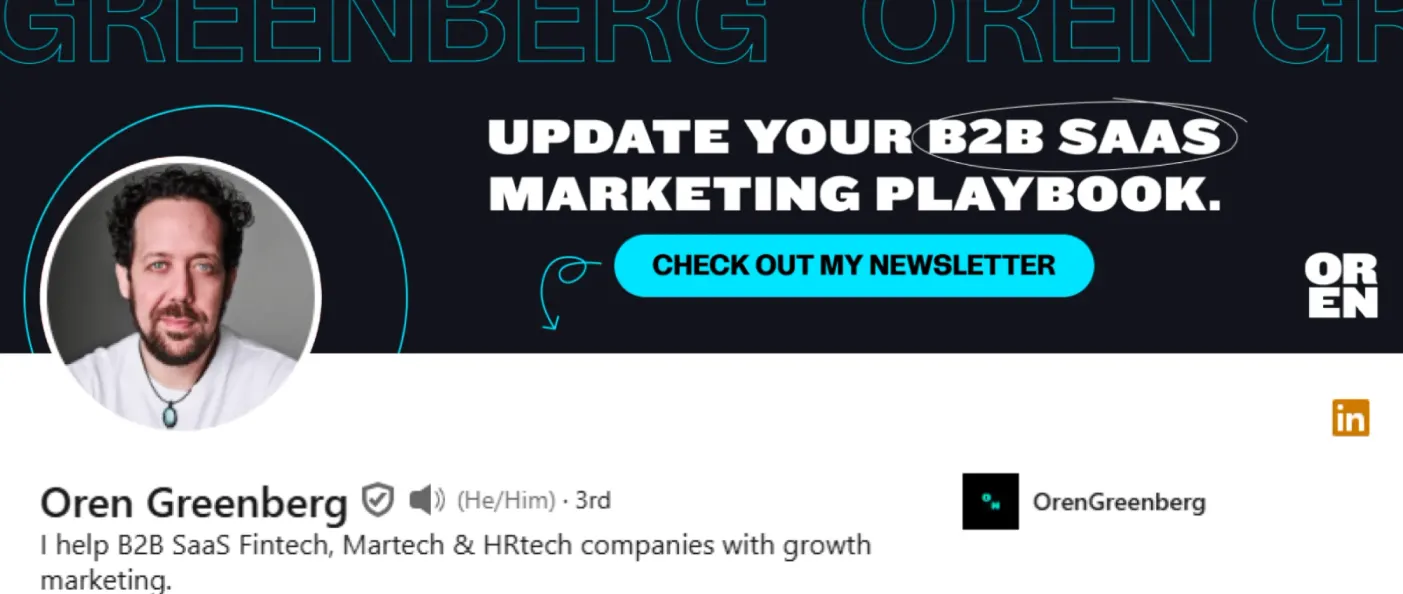 Oren Greenberg LinkedIn banner