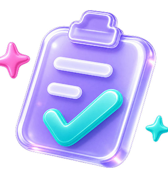Clipboard with checklist